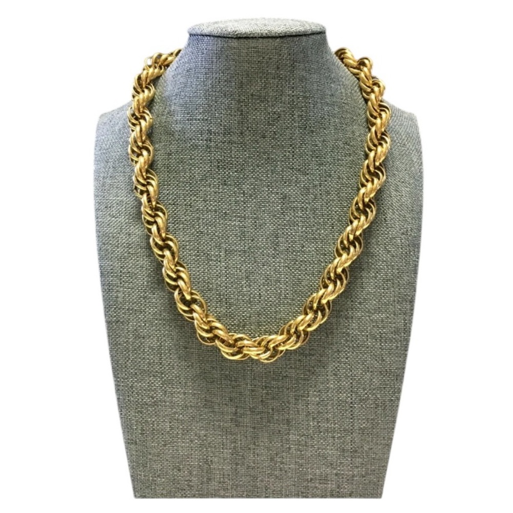 Vintage Anne Klein Signed Heavy Gold Plated Chain 16.5" L